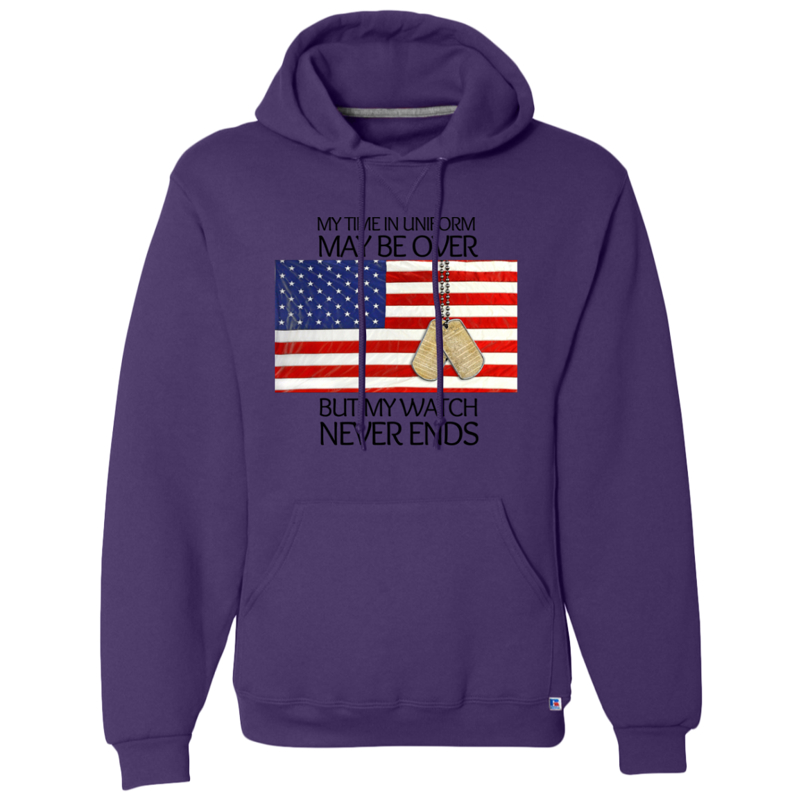 USA Flag Colors Dog Tag-Hoodies