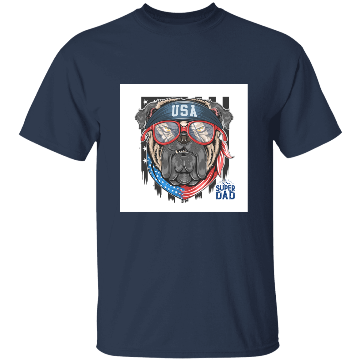 Super Dad USA BULL DOG - T-Shirt