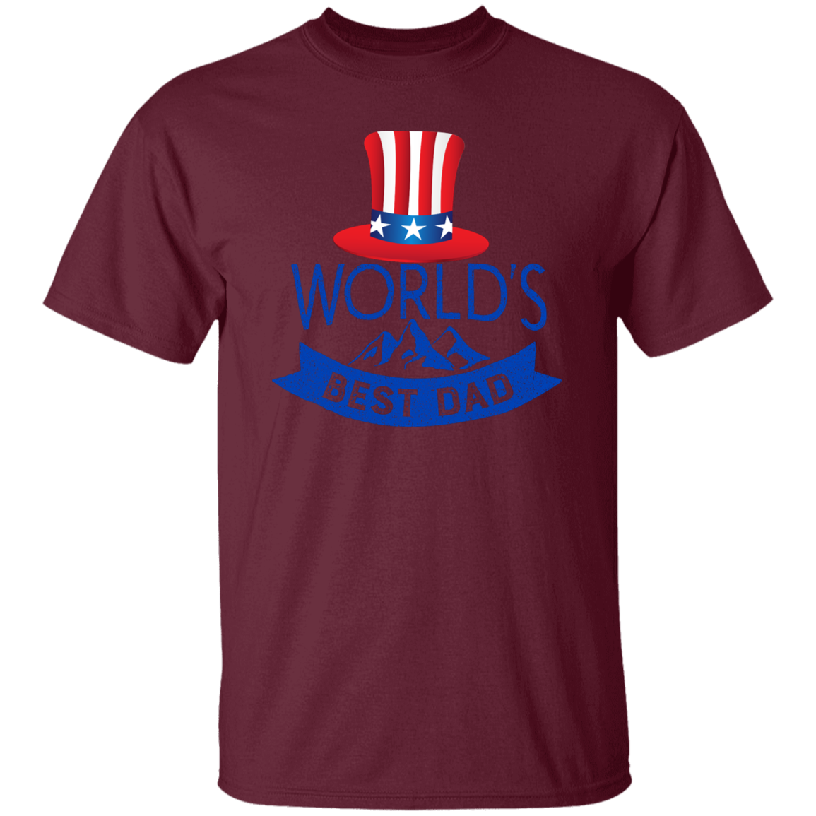 WORLDS BEST DAD W. FLAG COLOR-T-Shirt