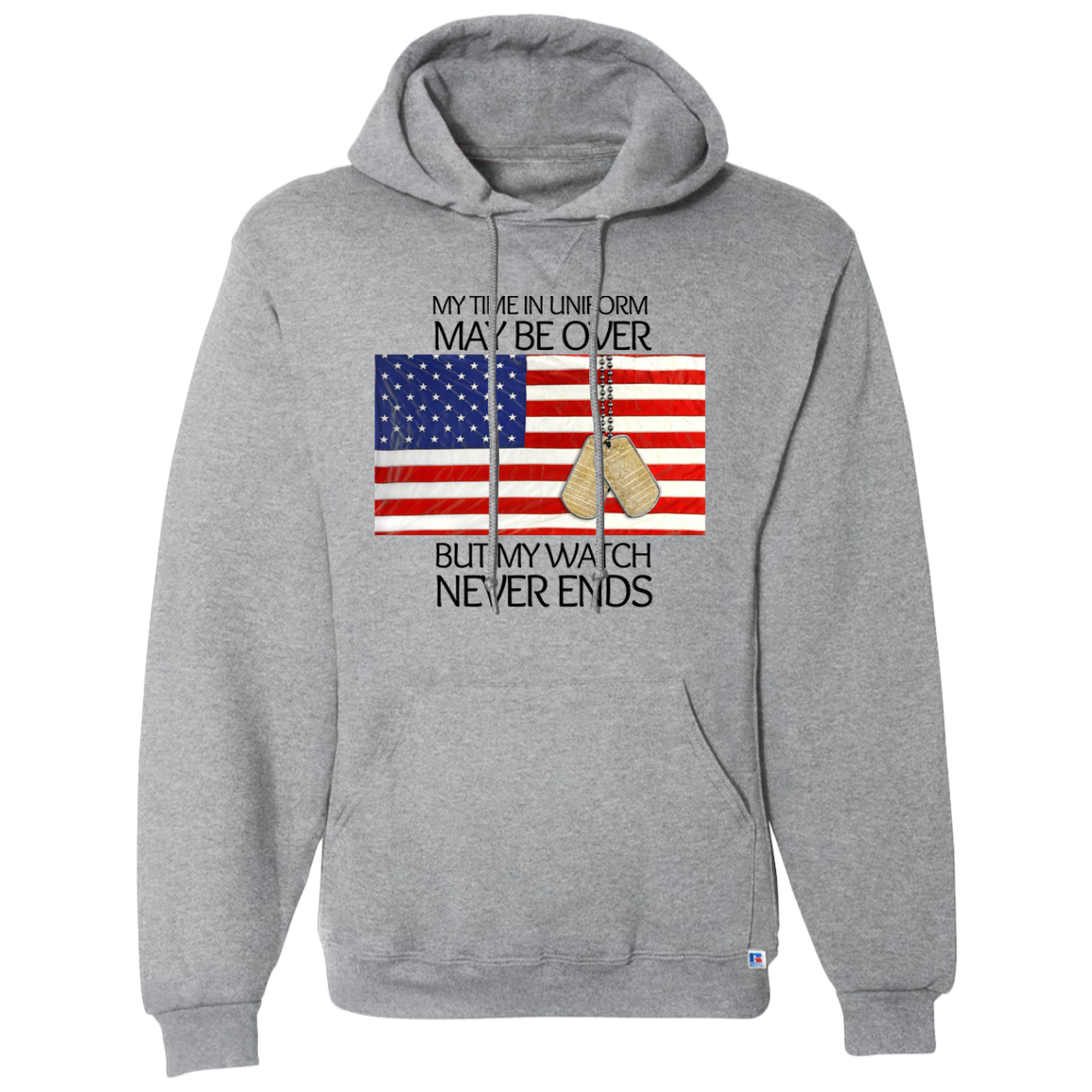 Military Dog Tag USA Flag- Honor Hoodies