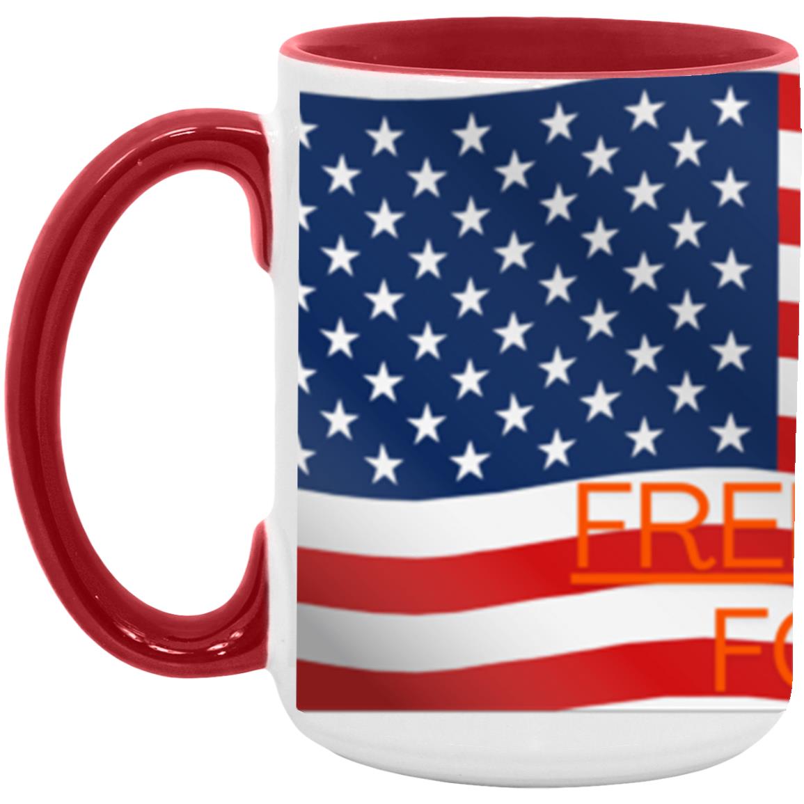 #1-MUG AMERICA FLAG FREEDOM FOR ALL 15oz