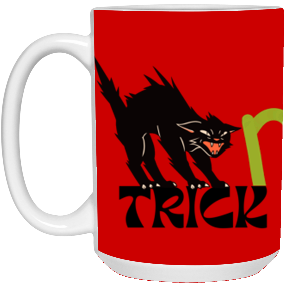 Orange and Black Halloween-15 oz Mug-Cup