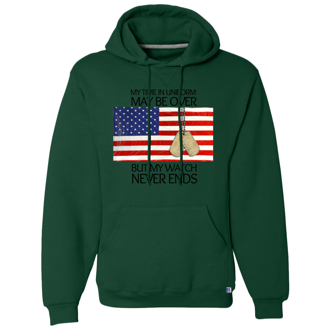 USA Flag Colors Dog Tag-Hoodies