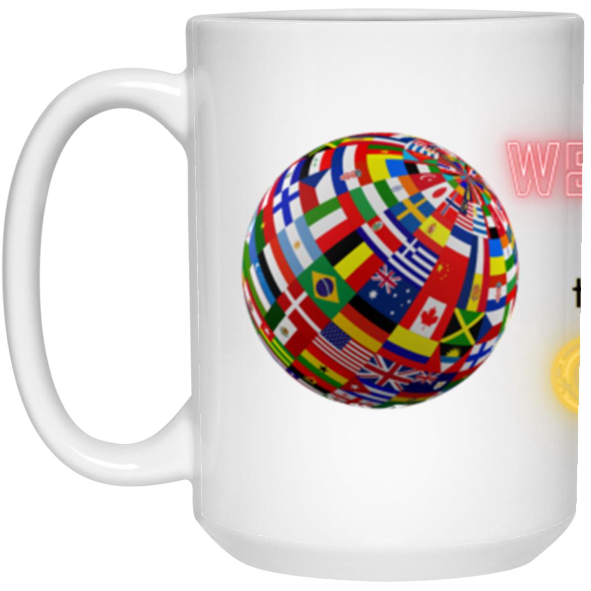 #1-THIS IS PURE GOLD INTERNATIONL GLOBE FLAG 15oz