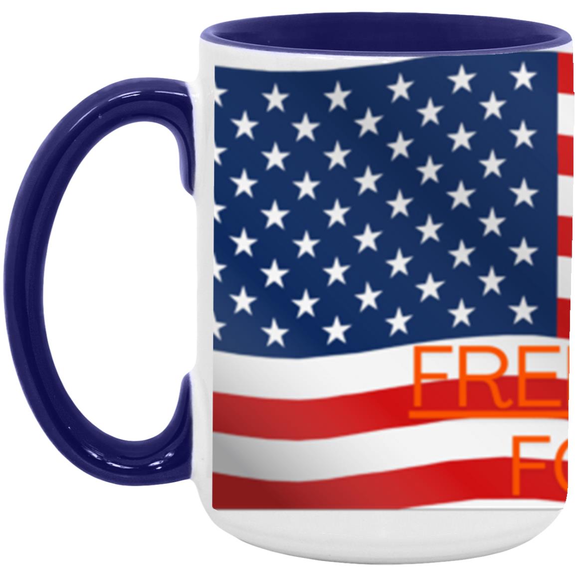 #1-MUG AMERICA FLAG FREEDOM FOR ALL 15oz