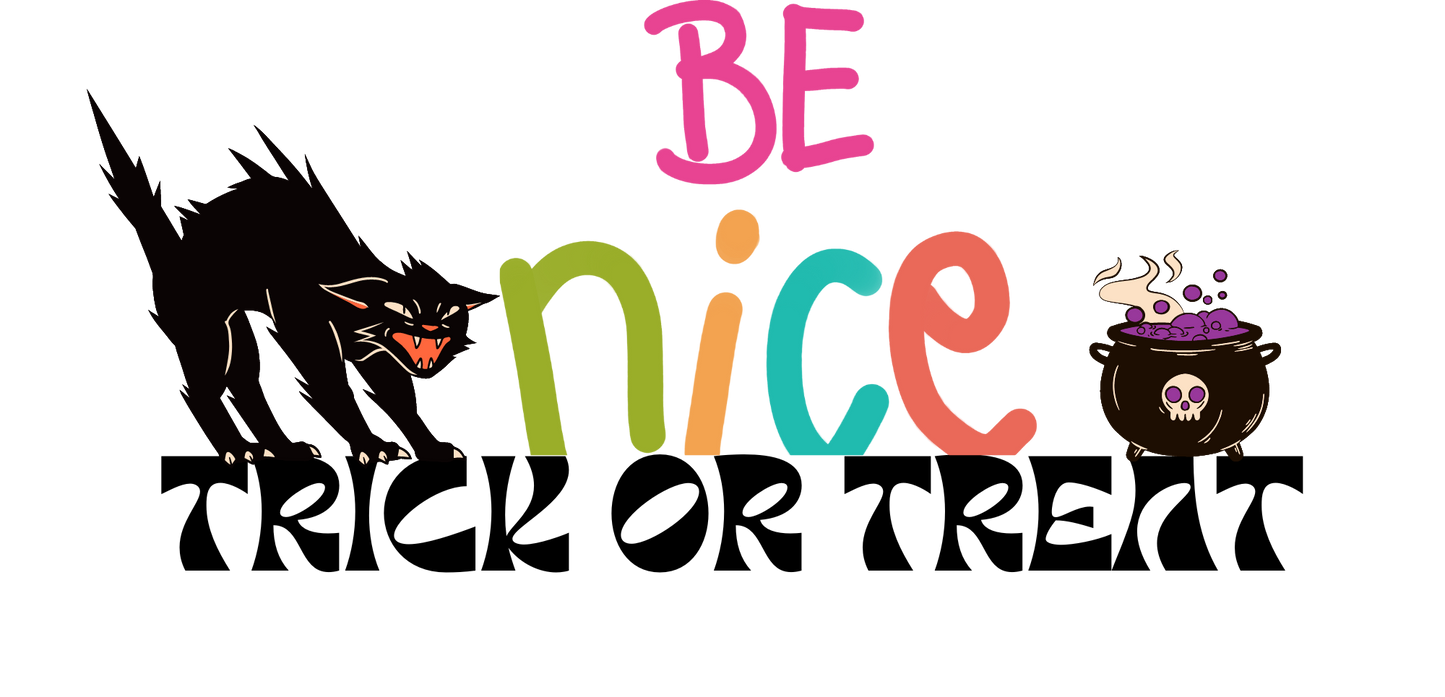 Black Cat Be Nice On Back Halloween-12 oz Mug- Cup