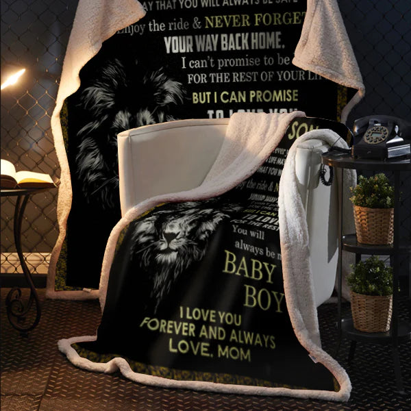 To My Son-I Pray for Premium Mink Sherpa Blanket 50x60 SALE price $49.95 USD
