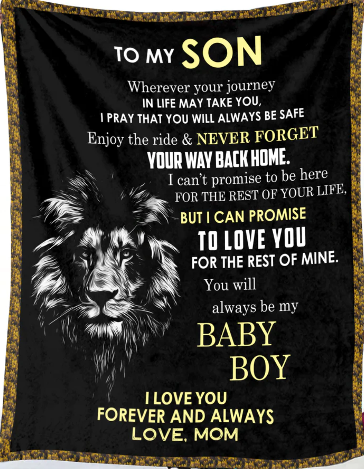 To My Son-I Pray for Premium Mink Sherpa Blanket 50x60 SALE price $49.95 USD