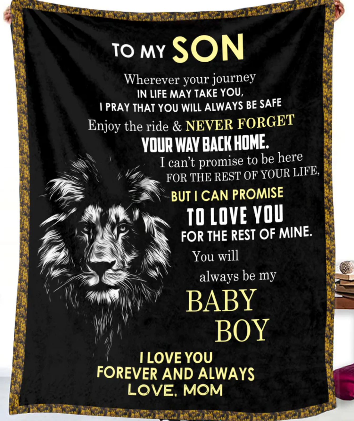 To My Son-I Pray for Premium Mink Sherpa Blanket 50x60 SALE price $49.95 USD