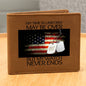 The Perfect Gift-Never Forget-Dog Tag for Flag-Graphic Leather Wallet