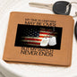 The Perfect Gift-Never Forget-Dog Tag for Flag-Graphic Leather Wallet