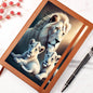 Lion & Cubs Feed Me-Graphic Leather Journal
