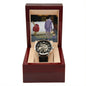 To My Dad-Love U Dad-Men's Openwork Watch