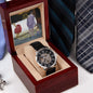 To My Dad-Love U Dad-Men's Openwork Watch