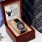 Congratulations Son-Proud-Black Chronograph Watch