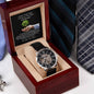 My Son First Day of Senior Year Gift-Men's Openwork Watch