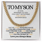 To My Son | If Fate Whispers| Cuban Chain Necklace