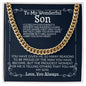 To My Wonderful Son | So Many Reasons To | Cuban Link Chain