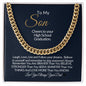 To My Son CHEERS TO YOUR GRADUATION-Proud -Cuban Link Chain