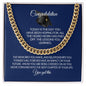 Congratulation- To Your Graduation-Cuban Link Chain