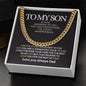 To My Son |I Am the Storm| Cuban Link Chain Necklace