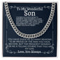 To My Wonderful Son | So Many Reasons To | Cuban Link Chain