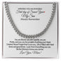 First Day of Senior Year Gift Necklace for My Son-Cuban Link Chain