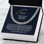 To My Son CHEERS TO YOUR GRADUATION-Proud -Cuban Link Chain