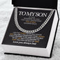 To My Son |I Am the Storm| Cuban Link Chain Necklace