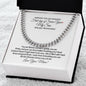 First Day of Senior Year Gift Necklace for My Son-Cuban Link Chain