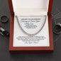 For My Son-First Day of Senior Year Gift Necklace-Cuban Link Chain
