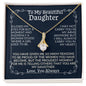 To My Beautiful Daughter | I Closed My Eyes |Alluring Beauty Necklace