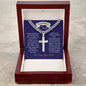 Congratulations Son-Cuban Chain with Artisan Cross Necklace. (Personalizing-the Back) ❤