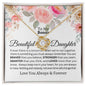 To My Beautiful Bonus Daughter| U Forever Loved | Love Knot Necklace