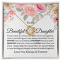 To My Beautiful Daughter| Forever Love | Love Knot Necklace