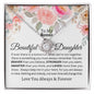 To My Beautiful Bonus Daughter| U Forever Loved | Love Knot Necklace