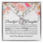 To My Beautiful Daughter| Forever Love | Love Knot Necklace