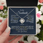 To My Soulmate |But I Just Want To Be | Love Knot Necklace