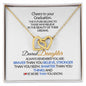 Dearest Daughter-Cheers To Your Graduation-Interlocking Hearts Necklace