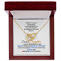 Dearest Daughter-Cheers To Your Graduation-Interlocking Hearts Necklace