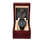 Happy Father's Day-Thanks Dad-Black Chronograph Watch💕