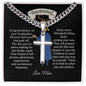 Congratulations Son-Cuban Chain with Artisan Cross Necklace.