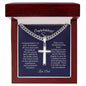 Congratulations Son-Faith-Cuban Chain with Artisan Cross Necklace❤️