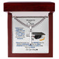To My Wonderful--Son-Future is Bright- Cuban Link Chain Cross