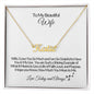 To My Beautiful Wife-I Love U-Personalized Name Necklace