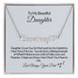 To My Beautiful Daughter-U are Loved-Personalize Heart Name Necklace