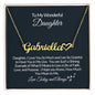 To My Wonderful Daughter-U are Special-Personalized Heart Name Necklace