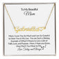 To My Beautiful Mother-I Love U-Heart Name Necklace❤️