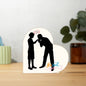 She Say Yes -My Queen - Printed Heart Shaped Acrylic Plaque