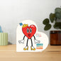 Mom, I Love You-Mama- Printed Heart Shaped Acrylic Plaque❤️